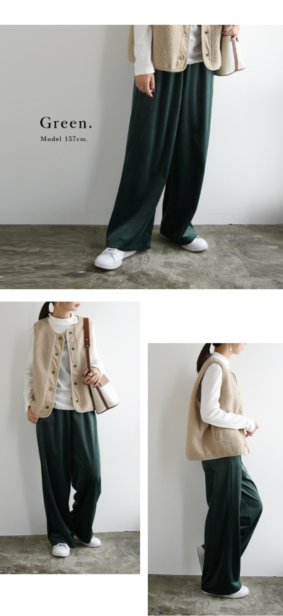 新品　ビアズリー  ウエストリブベロアパンツ　イエロー クラシック ボリューム パンツ / CL RH VOLUME PANT （アシッド