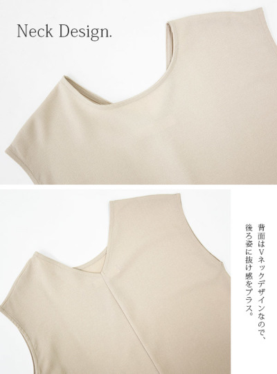 ワンピース 夏 レディース リネンライクノースリーブAライン