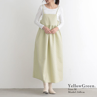 エンボス加工ギャザーキャミワンピース M L 【メール便対応可