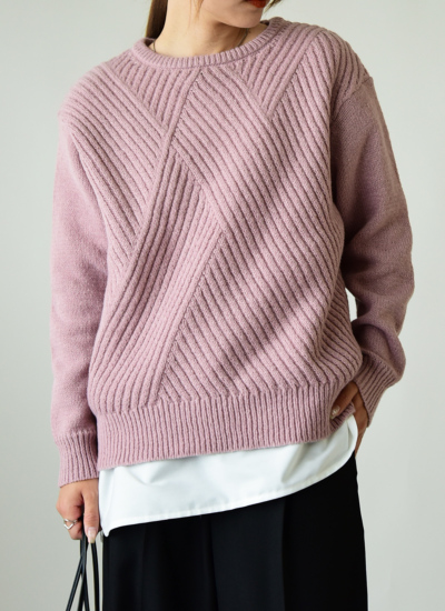美品✨定価１.１万❤️　洗える　プチ パールライク スリーブ ニットプルオーバー 洗える／日本製／ラメ／ホールガーメント（R）】ニットプル
