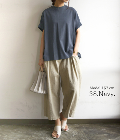 美品！コンジェペイエアデュートリステス.半袖ドルマンプルオーバー/ナチュラン conges payes ADIEU TRISTESSE（コンジェ ペイエ アデュー