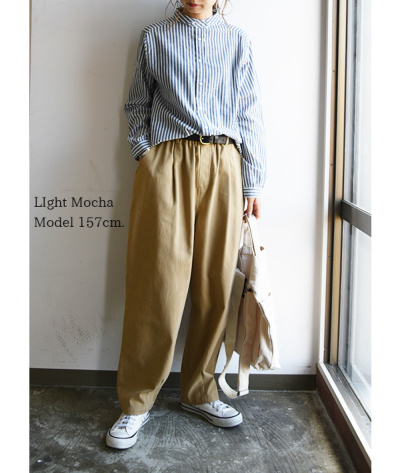 起毛ツイルタックパンツ エミュラル emural【M-L】 【メール便