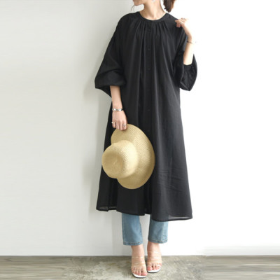 コットンボイル2wayワンピース M-L 【メール便対応可