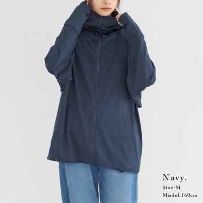 ❣美品❣【MHL.】エムエイチエル　パーカー　パデットコットンナイロン ≪メッシュ切替typeが登場！≫UVカット＆接触冷感パーカー M-L