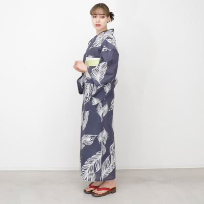 浴衣＋帯2点セット F フリー 【メール便対応不可】 レディース