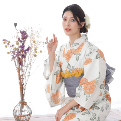 浴衣＋帯2点セット F フリー 【メール便対応不可】 レディース