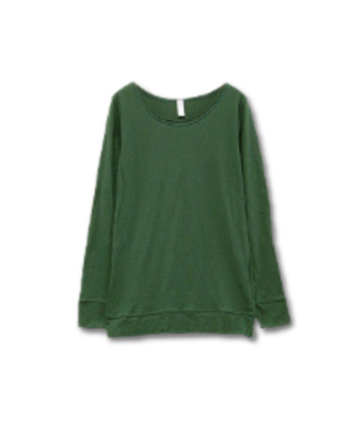 カットソー レディース 春夏秋用 長袖 紫色/緑色 M/L/LL シンプルカラーロングカットソー M L LL 【メール便対応可