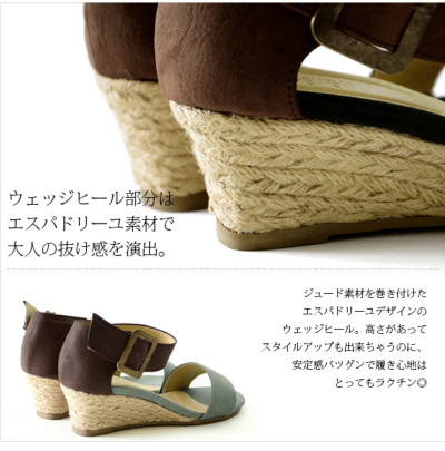 ヴェルサーチェ☆2色 サンダル アンクルベルト trippen｜アンクルベルト ウッド ウェッジソール レザー