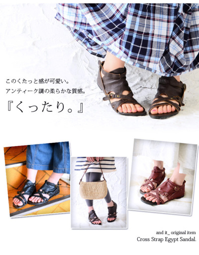 クロスストラップエジプトサンダル 【メール便対応不可】 サンダル and