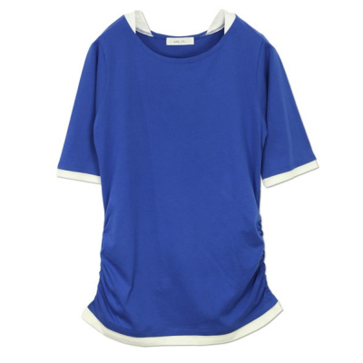 ◆boohoo◆ フェイクレイヤー ウォッシュド Tシャツ / blue WASHED PRINT T-SHIRT - Light blue | ZARA Thailand