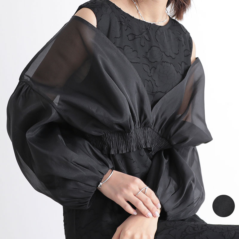 新品タグ付き✨イウエンマトフ　24SS　オーガンジーショートジャケット　ホワイト AEWEN MATOPH オーガンジー ショートジャケット オフホワイト