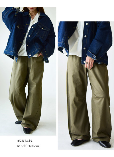 ゆるっくすバレルレッグパンツ S M L LL 3L 4L 【メール便対応可