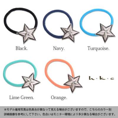 スターヘアゴムコンチョブレス 【メール便対応不可