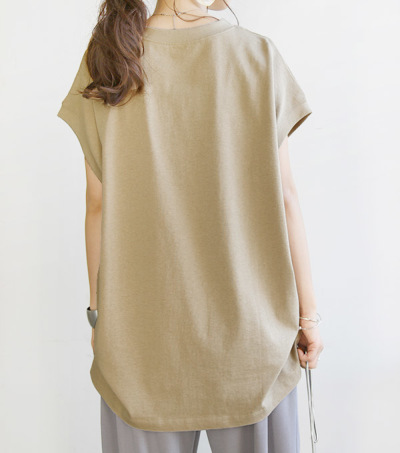 Tシャツ レディース ビッグシルエットノースリーブTシャツ