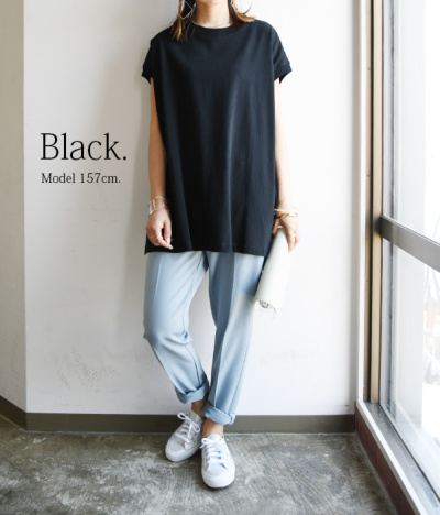 Tシャツ レディース フレンチスリーブバックプリントTシャツ