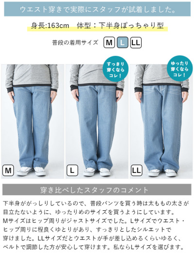 idem ストレートデニムパンツ　Lサイズ ストレートデニムパンツ M L LL 【メール便対応不可
