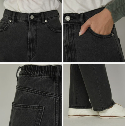 デニムパンツ　セット ウィムガゼット Whim Gazette センタープレスデニムパンツ