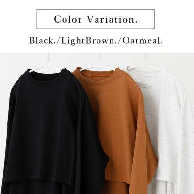 ノースリーブワンピース×ショート丈カットソーセット M 【メール