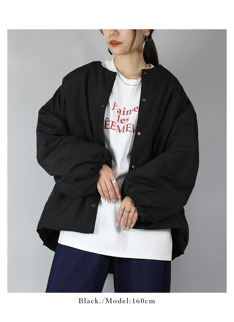美品 maje マージュ ツイード 中綿 ノーカラージャケット 紫