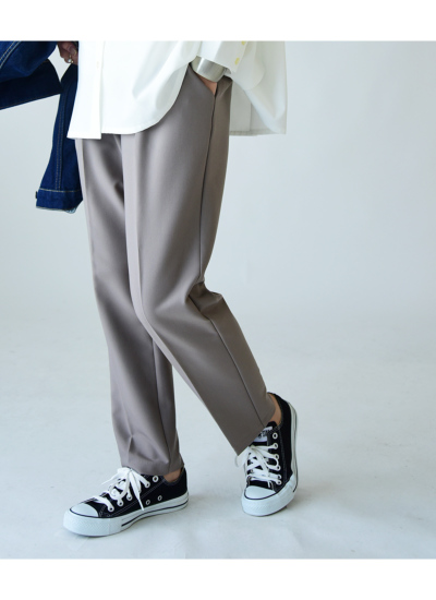 ワンタックハイウエストテーパードパンツ S M L LL 【メール便