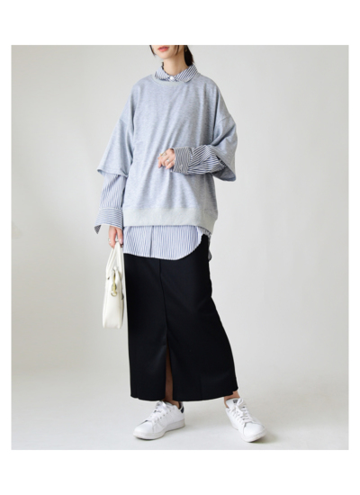 定番スリット入りロングタイトスカート M 【メール便対応可