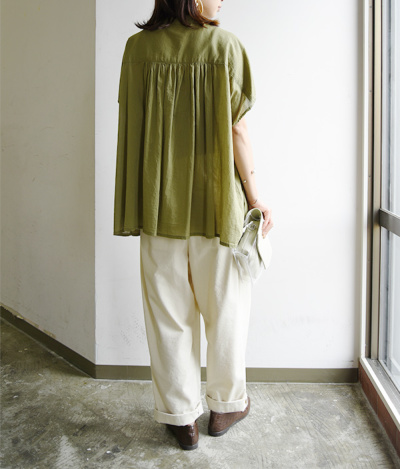 ENFOLD - 【haruさま専用】ウォッシュコットンボリュームブラウス　ネイビー k103c0511_5.jpg