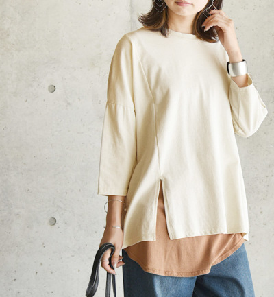 カットソー(長袖/七分) Asymmetric Cotton-blend Jersey Top 11月中下旬入荷予定 Asymmetric Cotton-blend Jersey Top