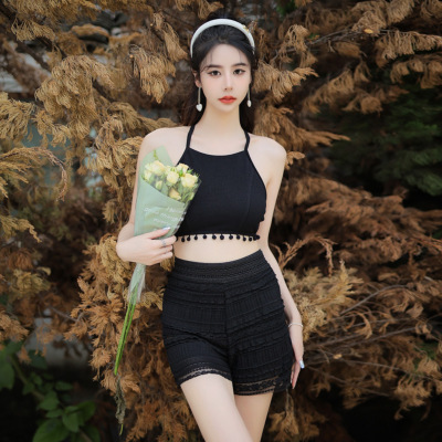 未使用品　emmi 水着　3点セット　ブラック 水着3点セット M L XL 【メール便対応不可】 レディース and it_