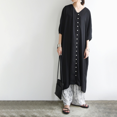 フロントボタンワンピース M L XL 【メール便対応可