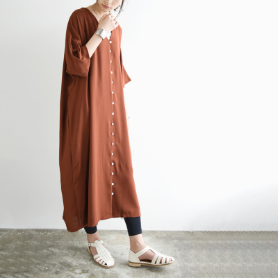フロントボタンワンピース M L XL 【メール便対応可
