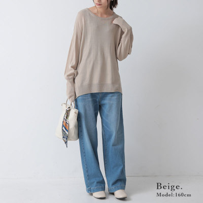 【メール便送料180円対応商品】【ts15671】斜めのアシメな裾ラインがユニーク♪ロング丈長袖アシメニットカットソー アシメシルエットコットンロングカットソー M L LL 3L 4L 5L