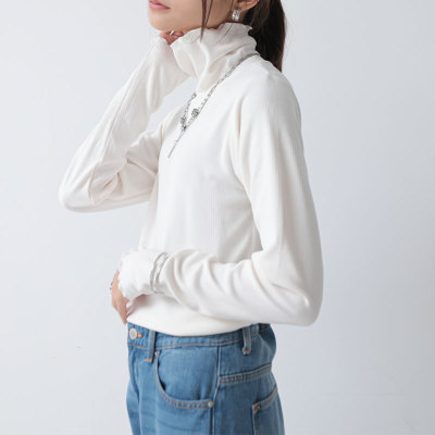 tシャツ テレコメロータートル レディース テレコメローハイネックプルオーバー | ジョンブル公式通販