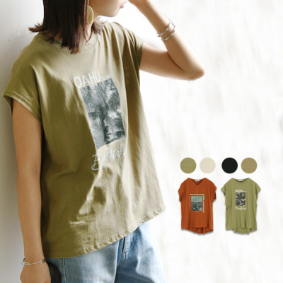 選べる3type！ロゴ＆フォトプリントTシャツ【M】【L】 【メール便対応