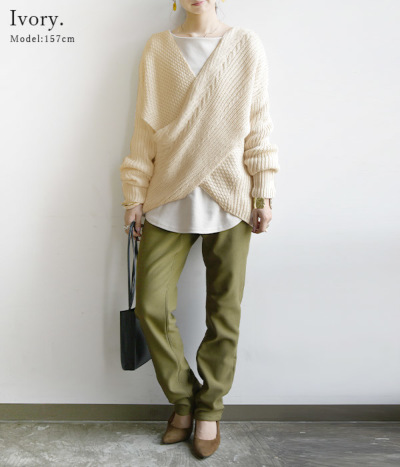 カシュクールニットPO 12Twelve Agenda ニット セーター カシュクールニットプル