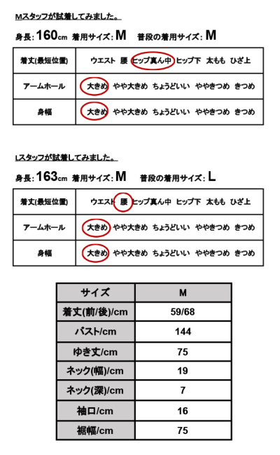 スタッフ 着用 サイズ 安い スウェット