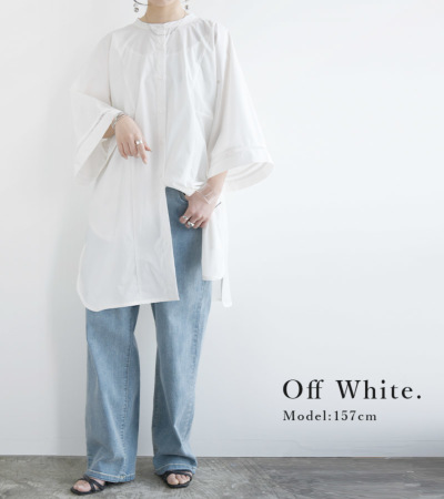フレアスリーブビッグサイズシャツ F 【メール便対応可
