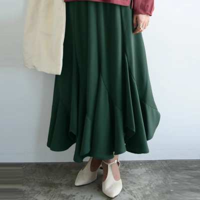 【ラテン】新品　エスカルゴ　ベルベット　スカート黒　b9131 エスカルゴティアードスカート 【メール便対応不可】 レディース