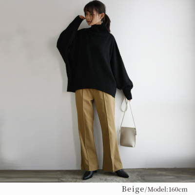 ストレッチフレアパンツ M L LL 【メール便対応可】 レディース