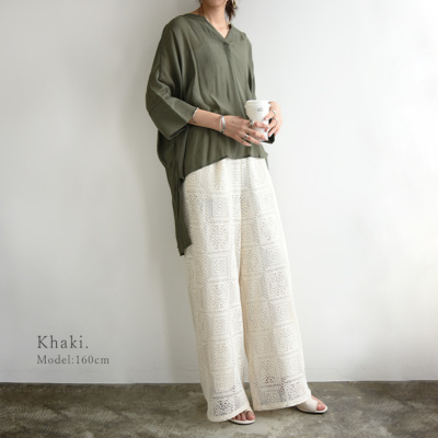 接触冷感スラブバックロングシャツ M-L 【メール便対応可