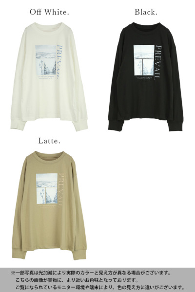 受注発注】 シティーフォトプリントロングTシャツ M L 【メール