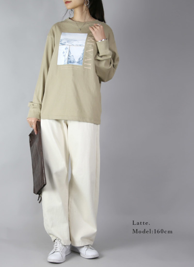 完売　Drawer フォトプリントロングスリーブ 2025 受注発注】 シティーフォトプリントロングTシャツ M L 【メール