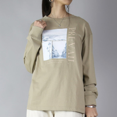 Naptime フォトプリントBIG Tシャツ (ベージュ) naptimeフォトプリントBIG TシャツBEIGE(SIZE:F)新品未使用