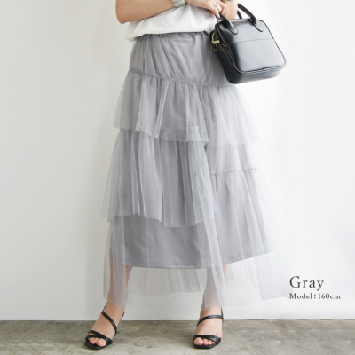 美品⭕️ UNDRESSED OVERLAPPING SKIRT チュールスカート AMERI UNDRESSED OVERLAPPING SKIRT
