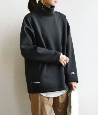 Champion チャンピオン ハイネックスウェットシャツ M L