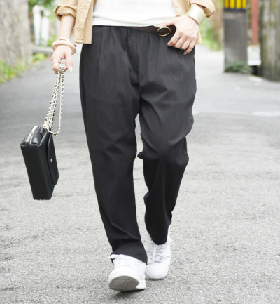 ゆるページ CAMBIO(カンビオ)】Stretch Seersucker Key Neck Short Sleeve